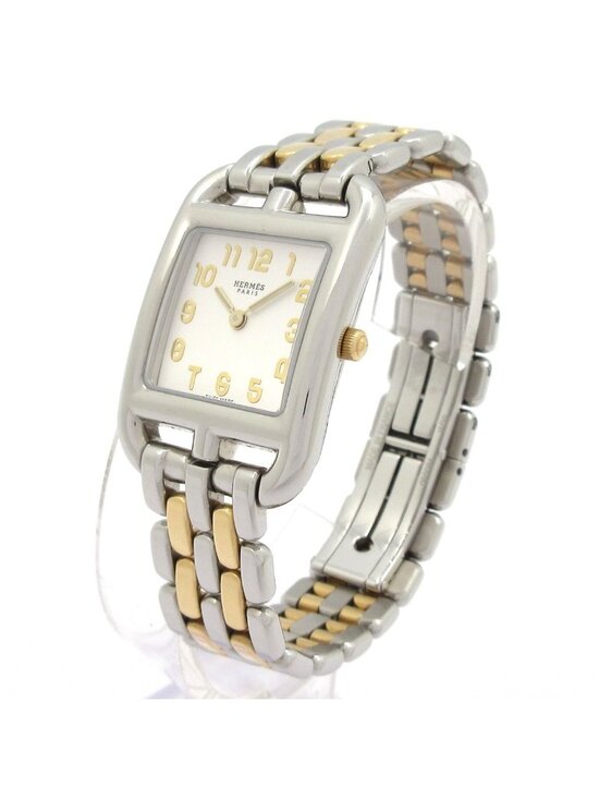 Hermes Watch Cape Cod SS 18k Yellow Gold White main image 4